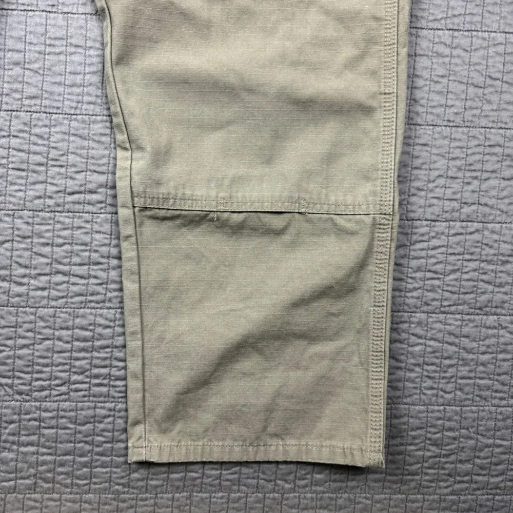 Wrangler Riggs Workwear Mens 42x30 Tan Ripstop Cargo Pants Double Knee Utility
